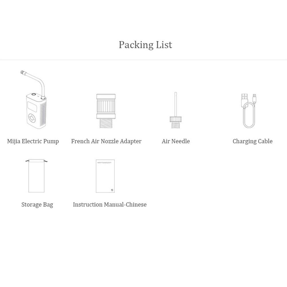 Xiaomi Mijia Máy Bơm Hơi 1S Mini Cầm Tay Thông Minh Phát Hiện Áp Suất Lốp Kỹ Thuật Số Cho Xe Đạp Xe Máy Bóng Đá
