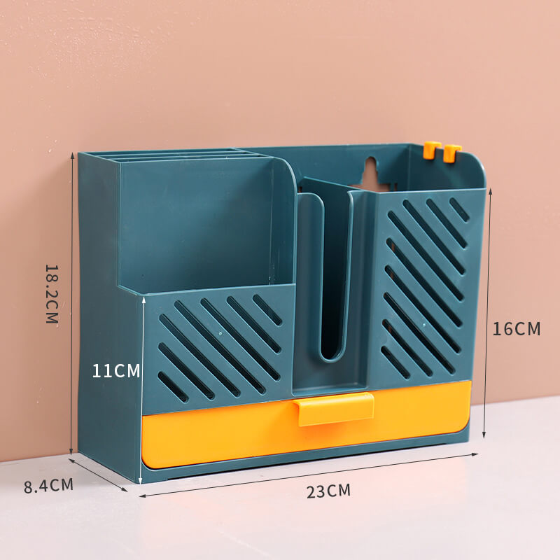 Hộp Đựng Đũa Thìa Treo Tường Giá Để Đũa Thìa Có Khay Đựng Thoát Nước Kèm 2 Dán Chữ T