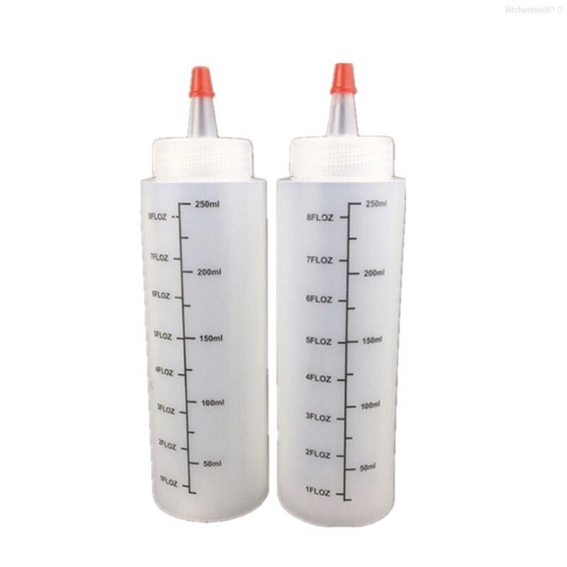 Bình đựng tương đựng nước sốt 250ml có vạch dung tích nắp đậy tiện dụng