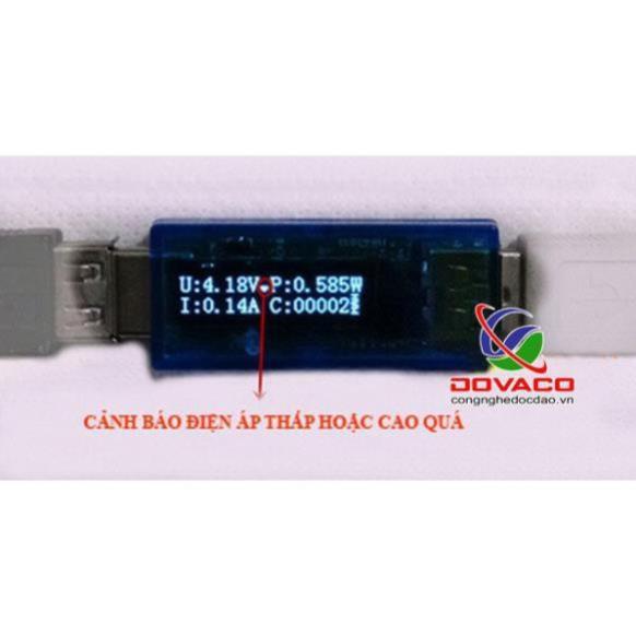 USB đo dung lượng pin và công suất tiêu thụ V2