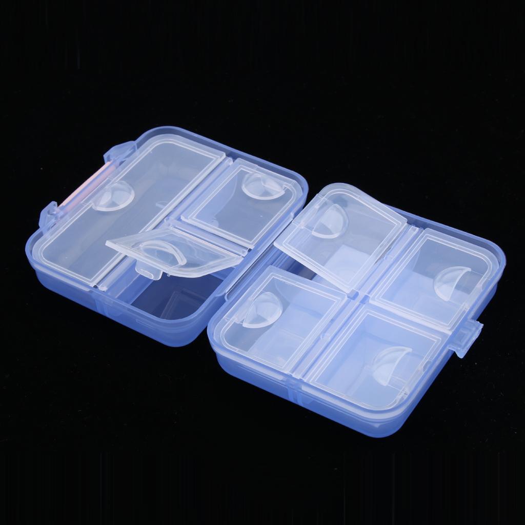 2 Pieces Portable 7 Day Pill Organizer Storage Box Medicine Container Case Suit for Home Travel
