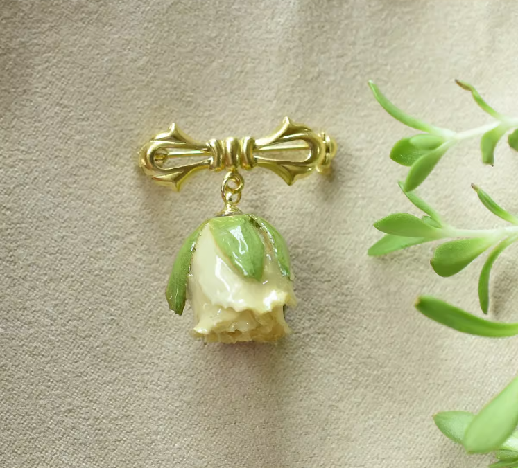 Bộ dây chuyền, móc, trâm hoa hồng phong cách lãng mạn và thanh lịch