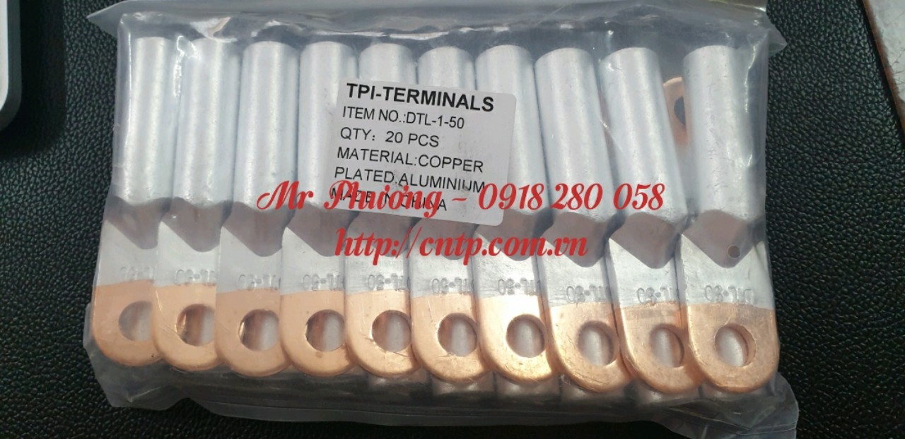 Cosse đồng nhôm DTL 1-50: Combo 5 con