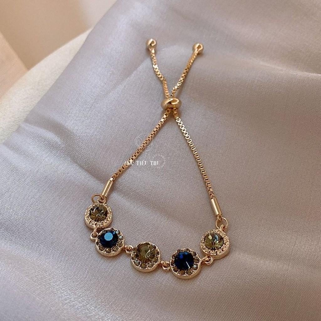 Lắc tay hợp kim đính đá sang trọng cho nữ phong cách Hàn Quốc - HT005