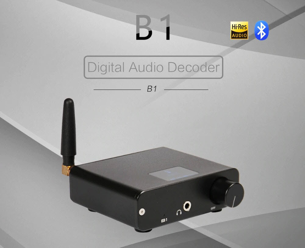 Bộ Giải Mã Âm Thanh DAC Bluetooth 4.2 &amp; NFC, aptX. - Dac Bluetooth 4.2 &amp; NFC, aptX, Audio B1 - B1 HiFi Stereo Audio Bluetooth CSR 4.2 Receiver DAC with NFC AnZ