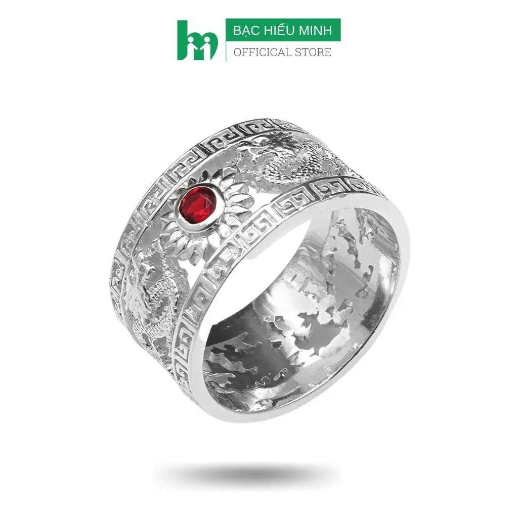 Nhẫn Nam Bạc Hiểu Minh NA348 - Hình Rồng - Bảo Hành Vĩnh Viễn
