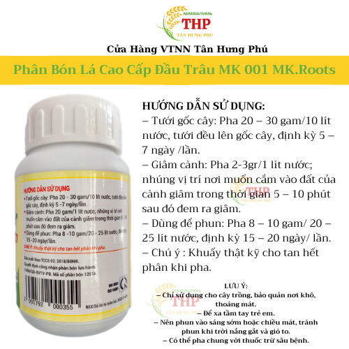 Phân Bón Lá Cao Cấp Đầu Trâu MK 001 MK.Roots | Phân Bón Rễ | Chai 100g