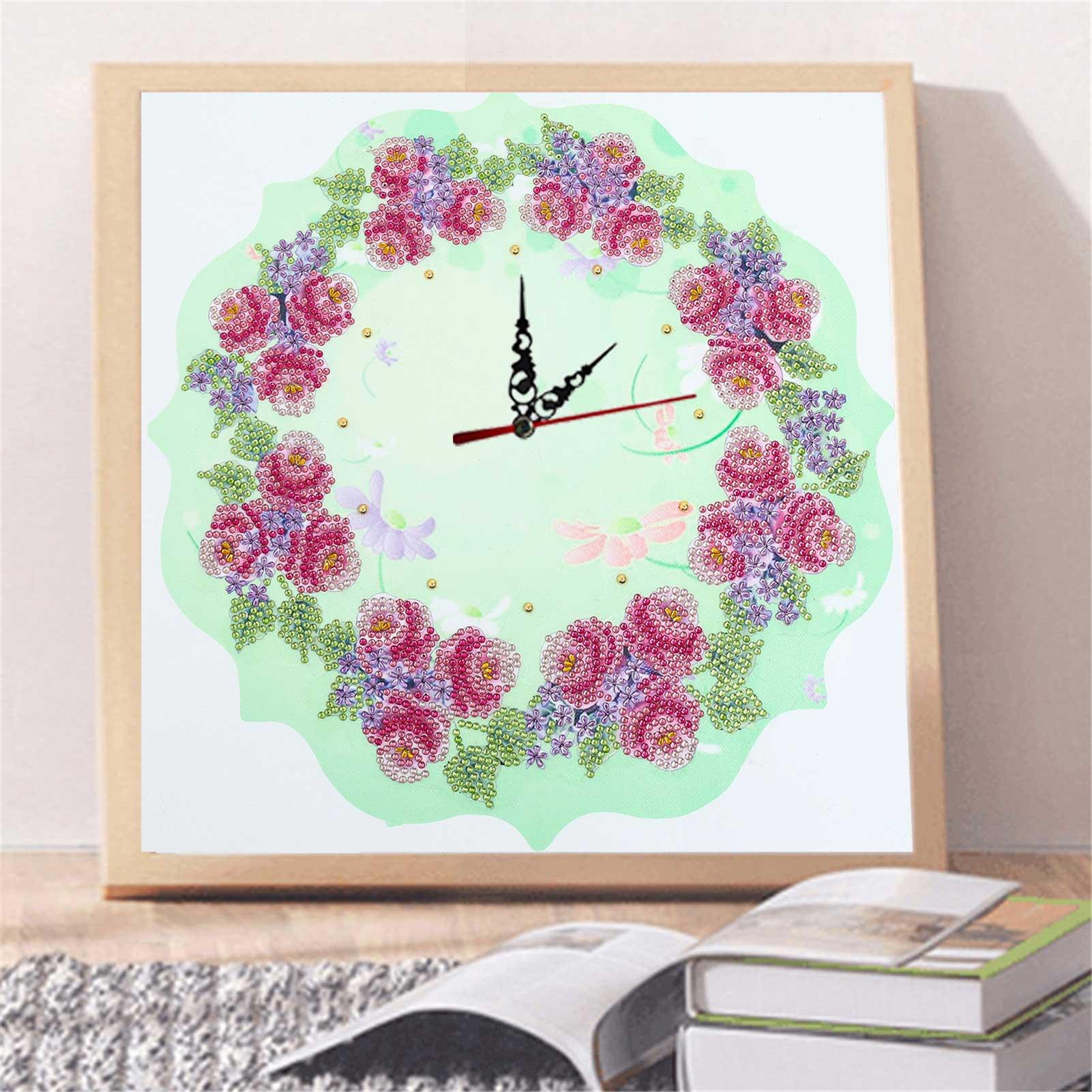 Bộ tranh đính đá 5D tự làm mẫu đồng hồ treo tường