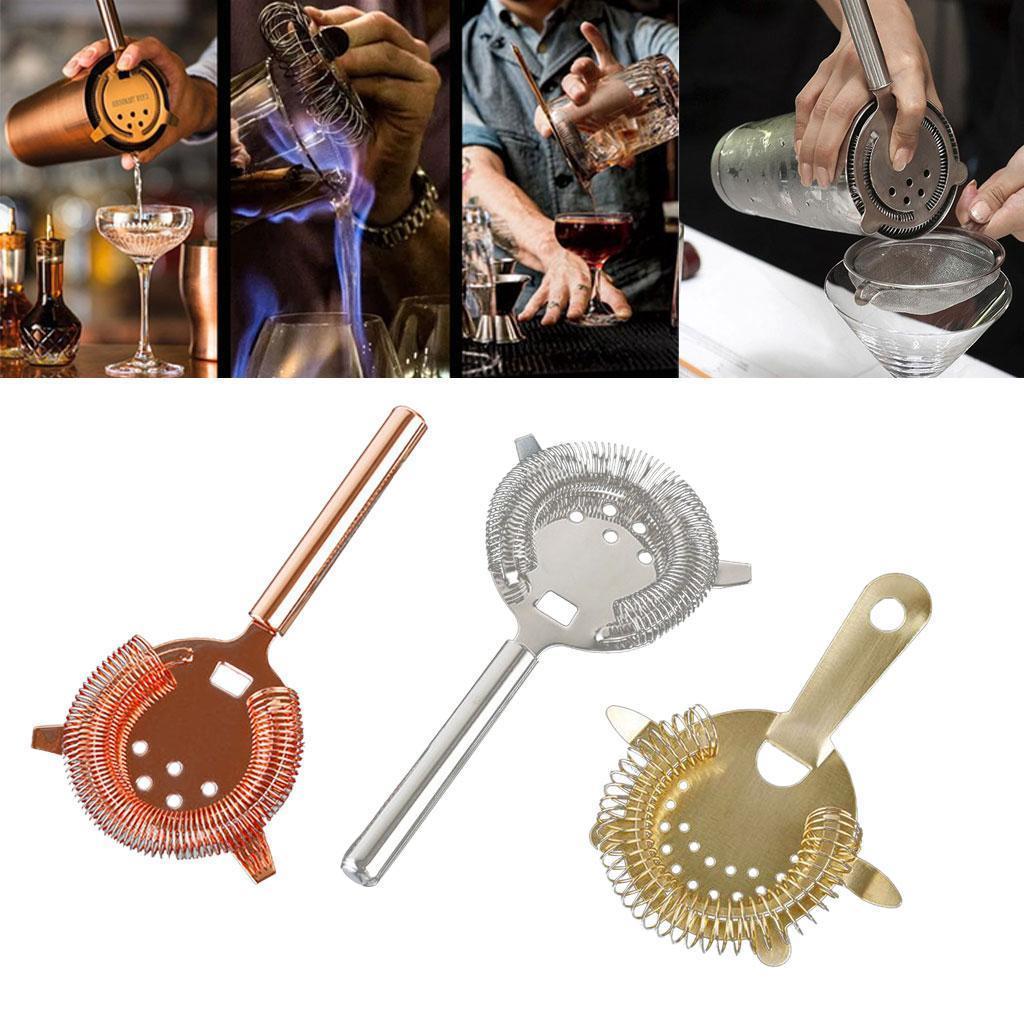 Cocktail Strainer Stainless Steel Strainer Bartenders Bar silvery