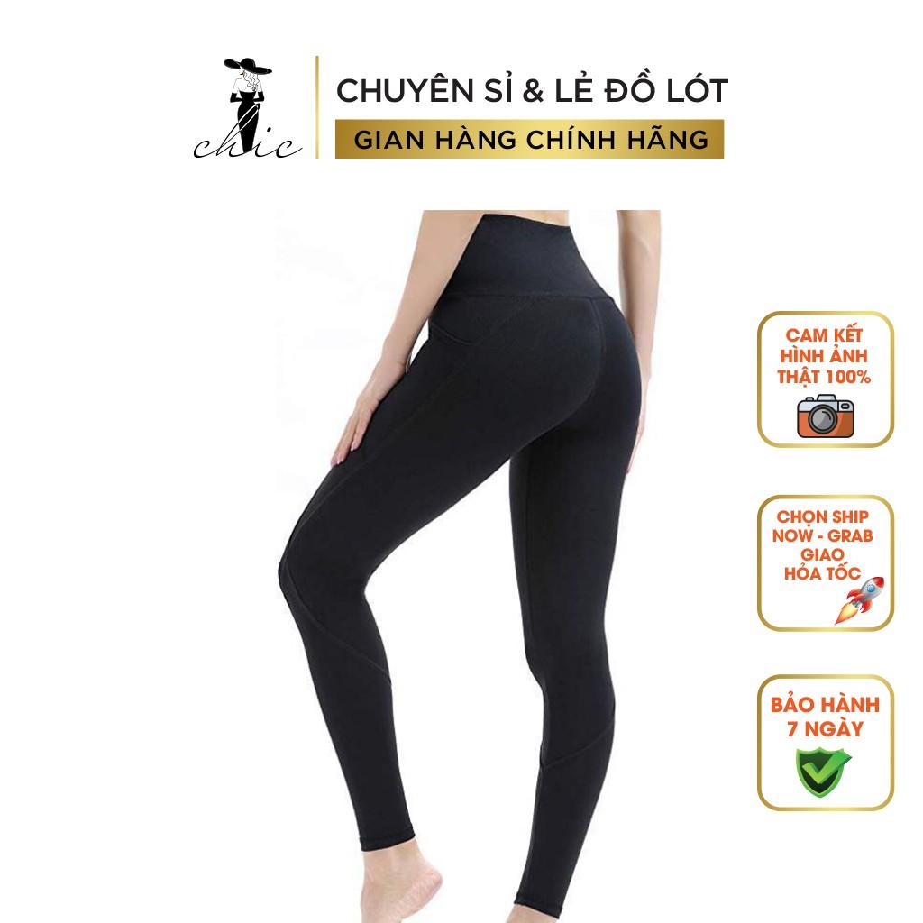 Quần LEGGING CBTLEGG02 Quần Nữ CHIC Nâng Mông Lưng Cao Dáng Đẹp Chất Liệu Vải Cotton