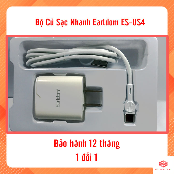 Củ Sạc nhanh Bộ Earldom QC 3.0 ES - US4 - Hàng chính hãng