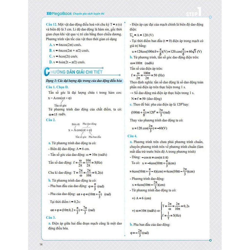 Sách - 3 STEP - Tiết Lộ Bí Quyết 3 Bước Đạt Điểm 8+ Vật Lý - Megabook