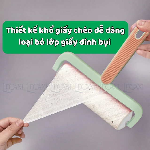 Combo Cây Lăn Bụi Cỡ Lớn 16cm, Kèm 5 Lõi Keo Siêu Dính, Tay Cầm Chắc Chắn, Cây Lăn Lông Mèo, Lông Vật Nuôi, Lăn Bụi Quần Áo, Ga Giường