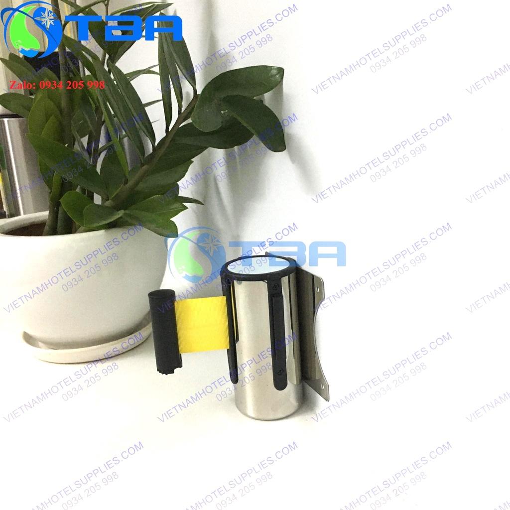 Đầu dây trụ chắn gắn tường inox dây căng 2m màu vàng cao cấp