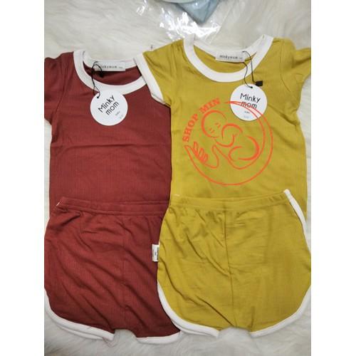 Bộ Cộc Tay, Bộ Viền Thun Tăm Minkymom 2021