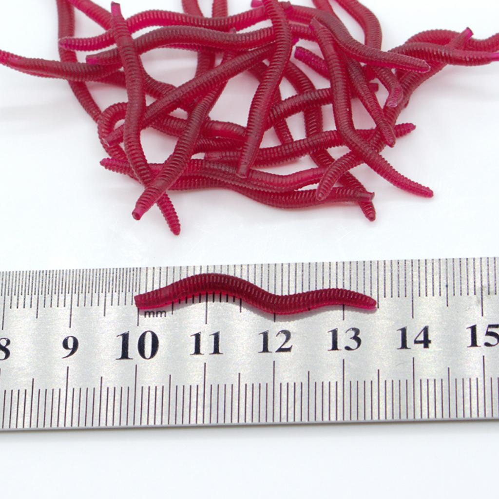 100pcs/pack  Fishing  Red Worm Fishing