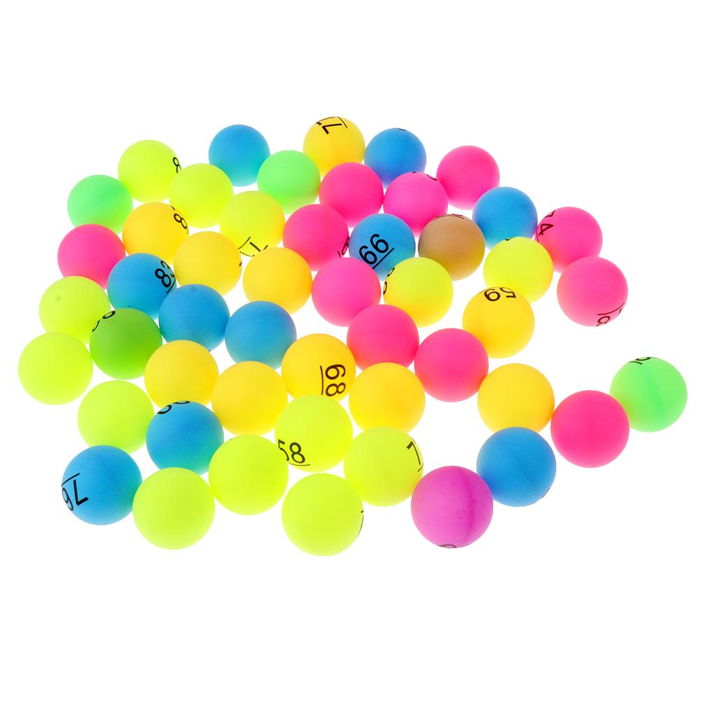 Set of 40 Multi Color Table Tennis Ball Pong Balls Training Aid