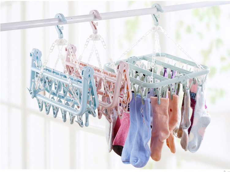 Móc chùm phơi quần áo, đồ baby, tã, đồ nhỏ 32 kẹp