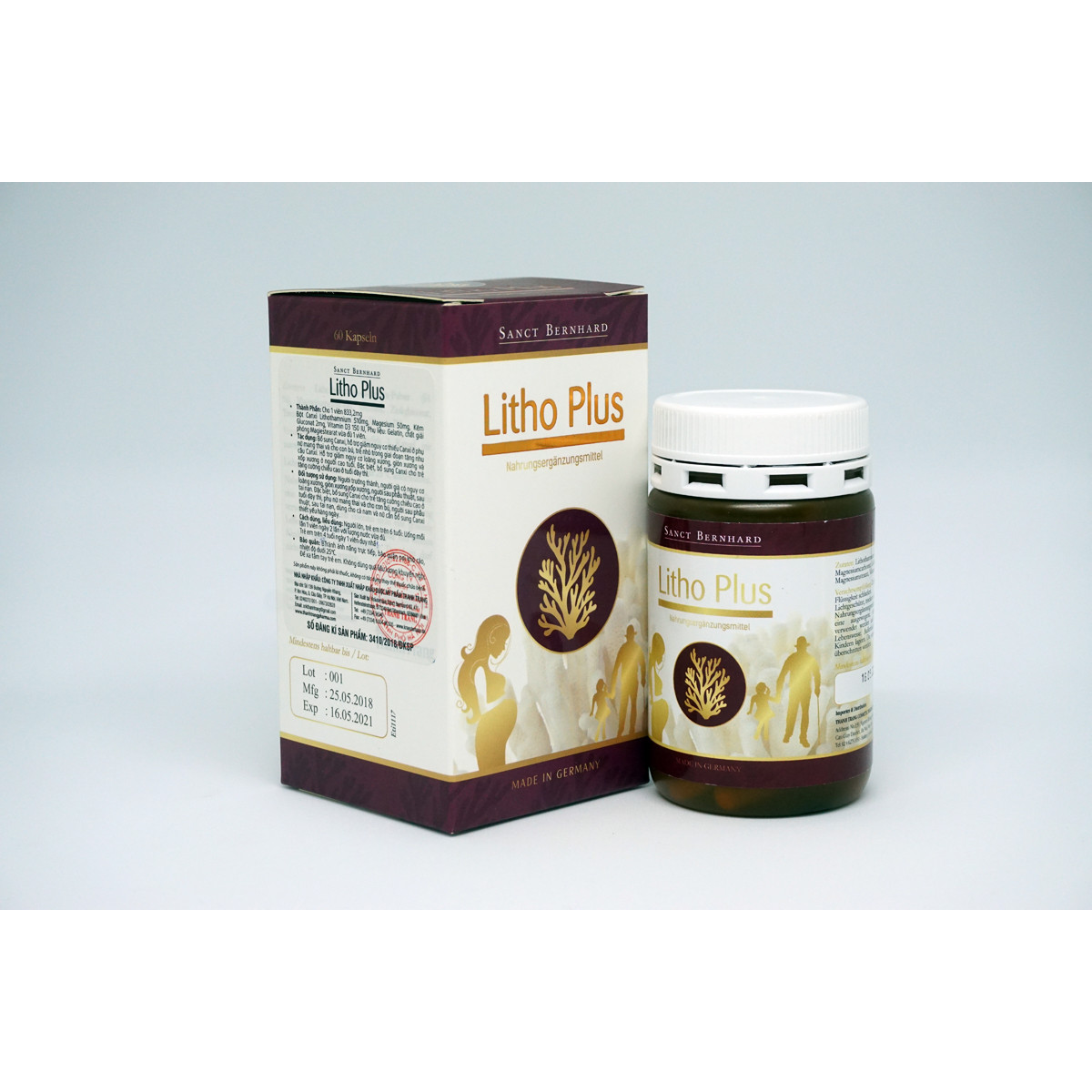 Canxi Litho Plus – Canxi chiết xuất từ tảo biển đỏ, bổ sung Canxi cho phụ nữ mang thai và cho con bú, giảm nguy cơ loãng xương, giòn xương và xốp xương ở người cao tuổi