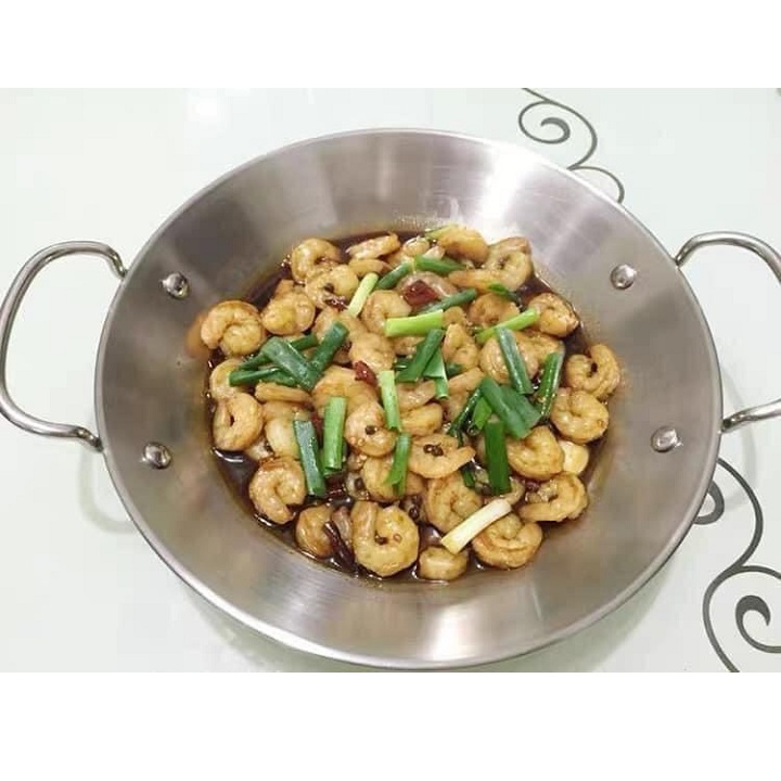 Chảo inox liền khối 20 -24 cm dùng được tất cả các loại bếp