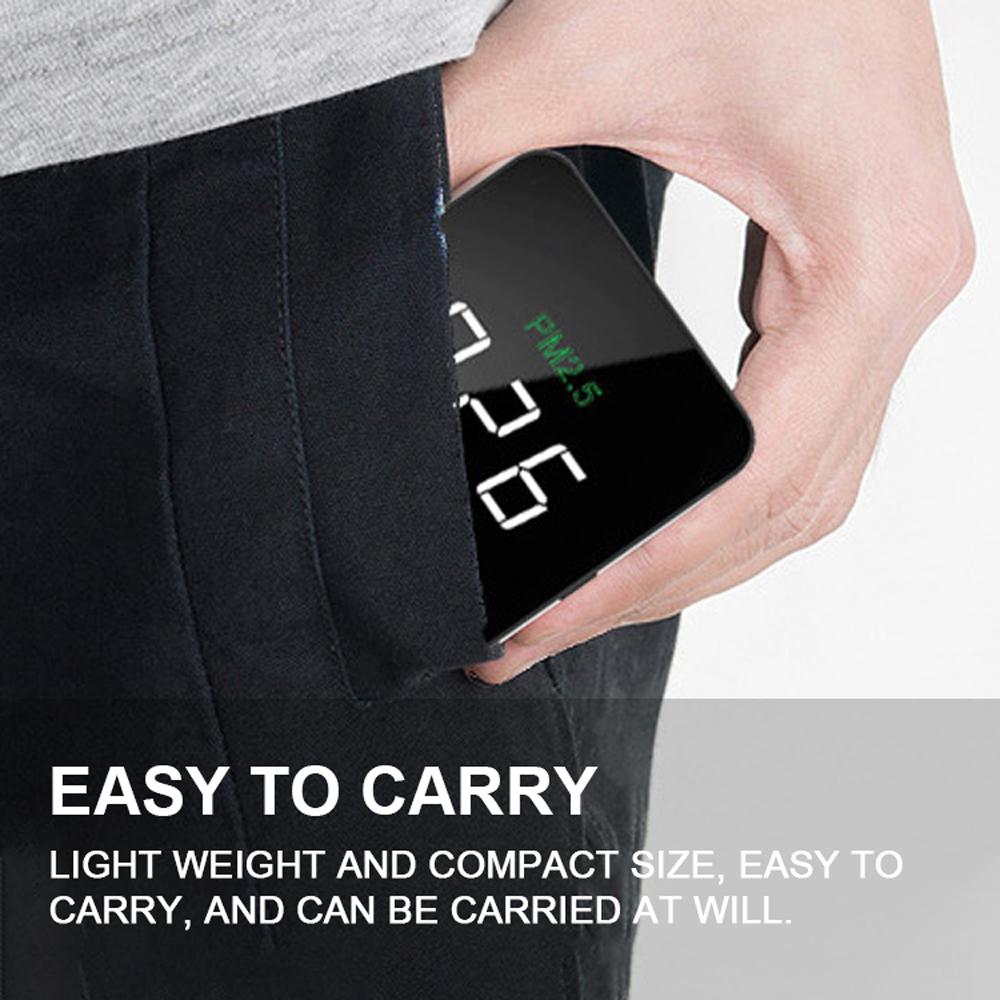 USB Mini PM2.5 Detector Rechargeable Air Quality Tester Monitor with LED Display Portable Electrical Measurement