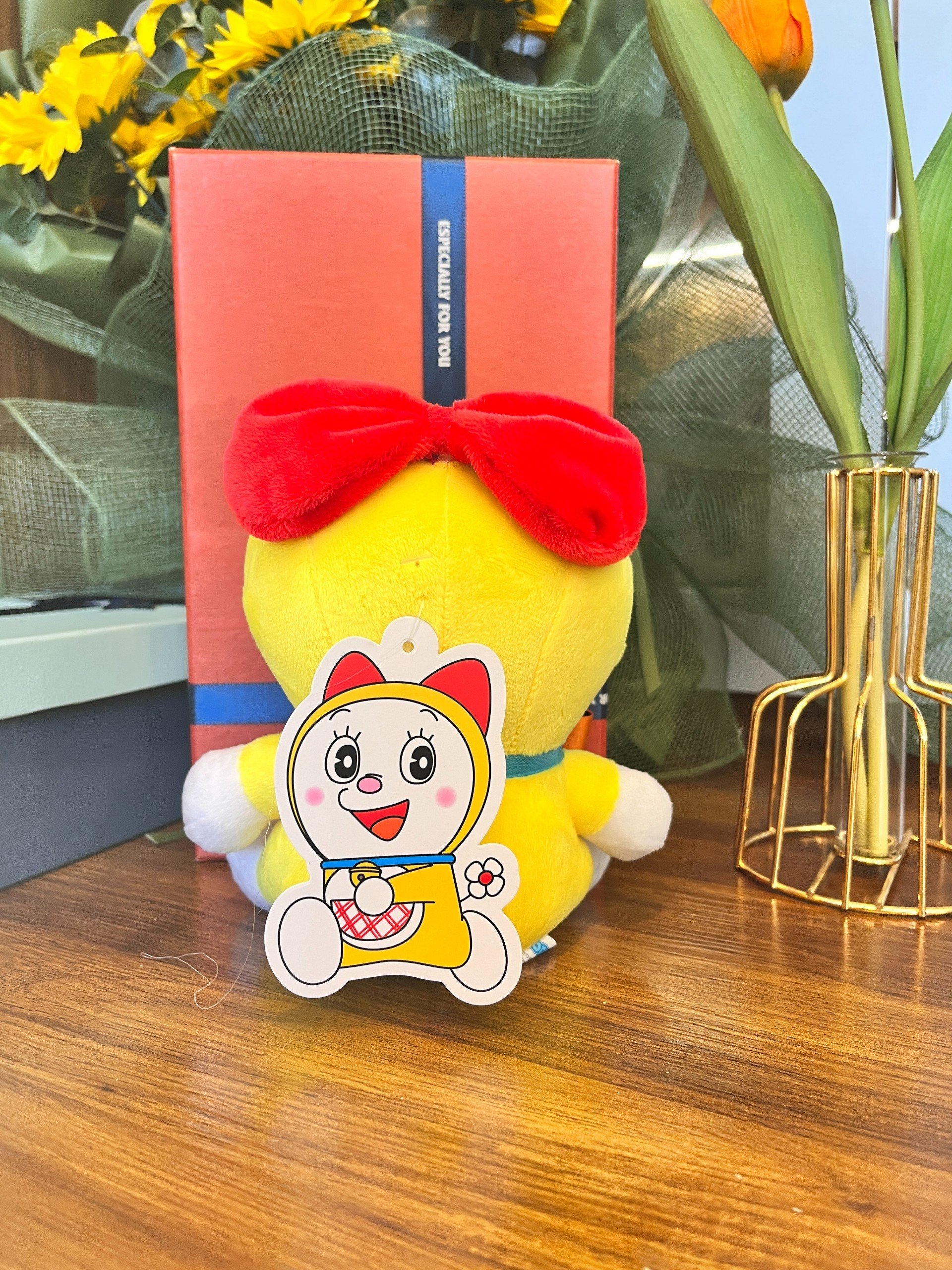 Gấu bông Dorami, Gấu bông nhỏ, Quà tặng đáng yêu cho bé, Thú bông Dorami size S cao 17cm  - Sản Phẩm Có Bản Quyền, Phân Phối Bởi Teenbox
