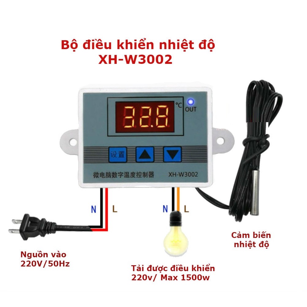 Bộ điều khiển nhiệt độ XH-3002 220V 1500W máy ấp trứng