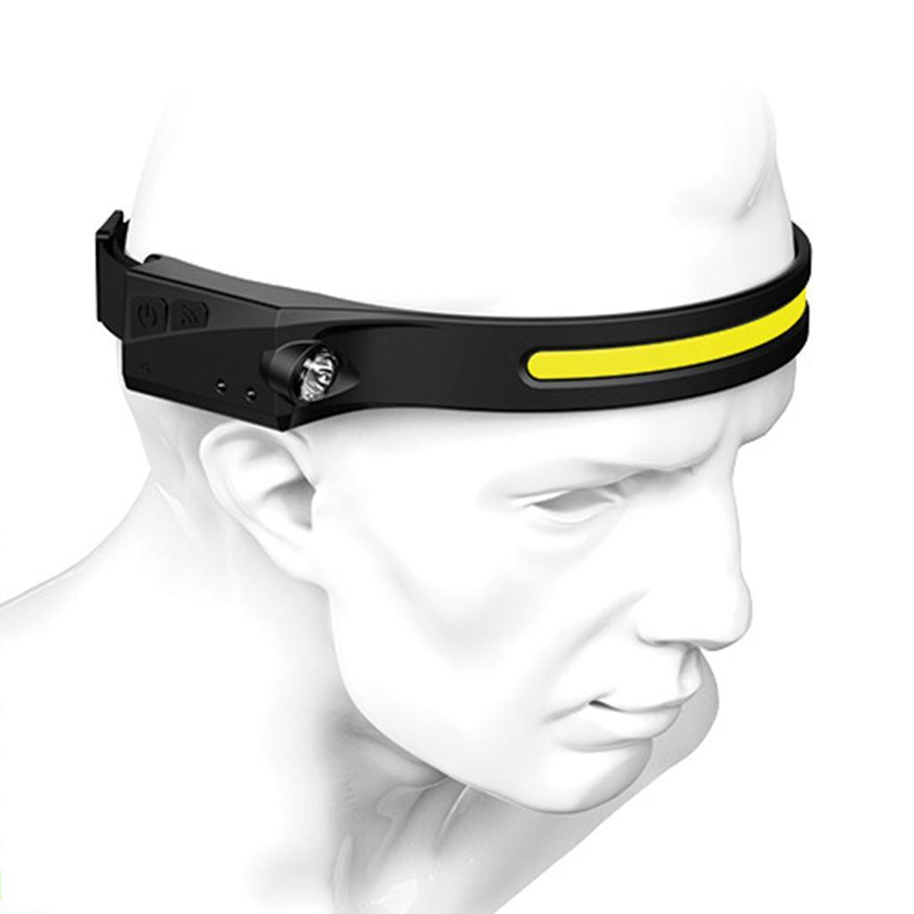 COB LED Headlamp Lamp Sensor Head Flashlight for Running Outdoor Hunting Cycling
