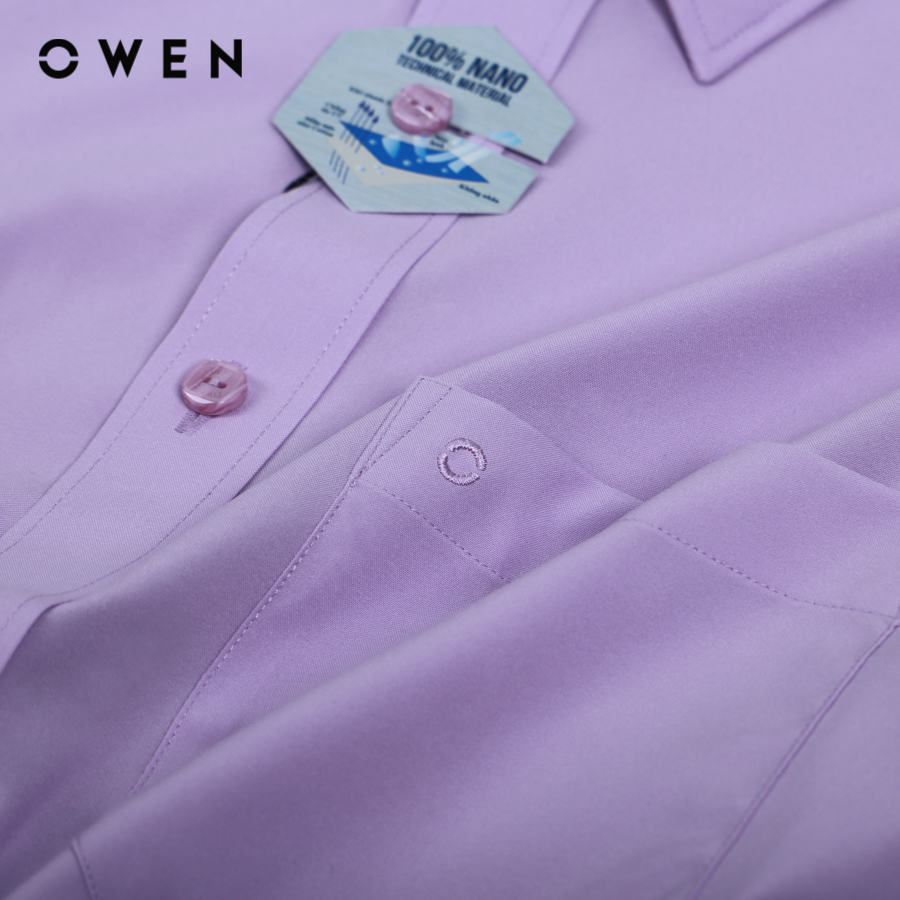 OWEN - Áo sơ mi nam Dài tay form Regular Fit chất liệu Nano 1 màu - AR22303DT