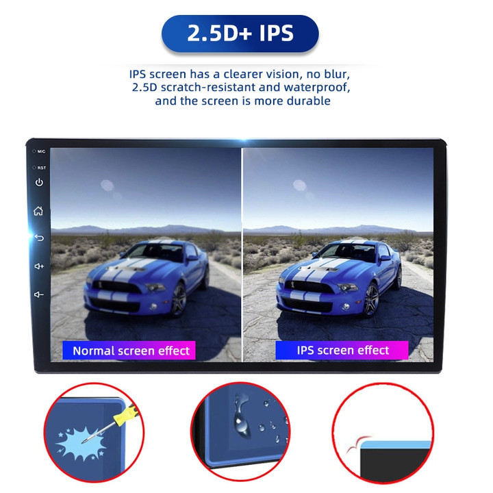 Màn hình DVD Android 9-10 inch tích hợp 4G, Wifi, Ram 3G, Rom 32G - Màn hình QLED siêu nét, viền cong 2,5D hiện đại