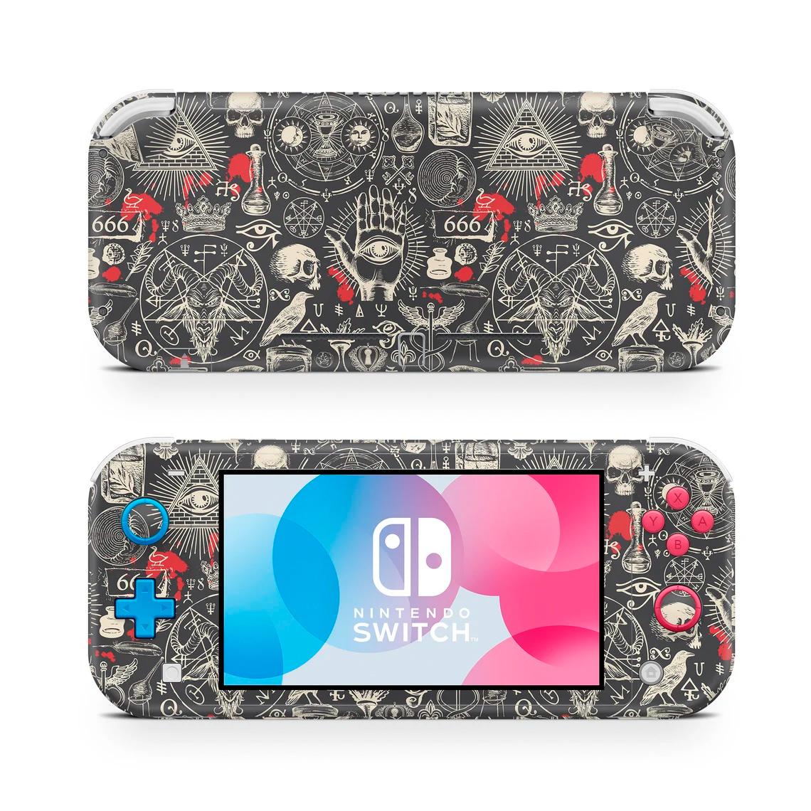 Skin decal dán Nintendo Switch Lite mẫu Stickerbomb (dễ dán, đã cắt sẵn)