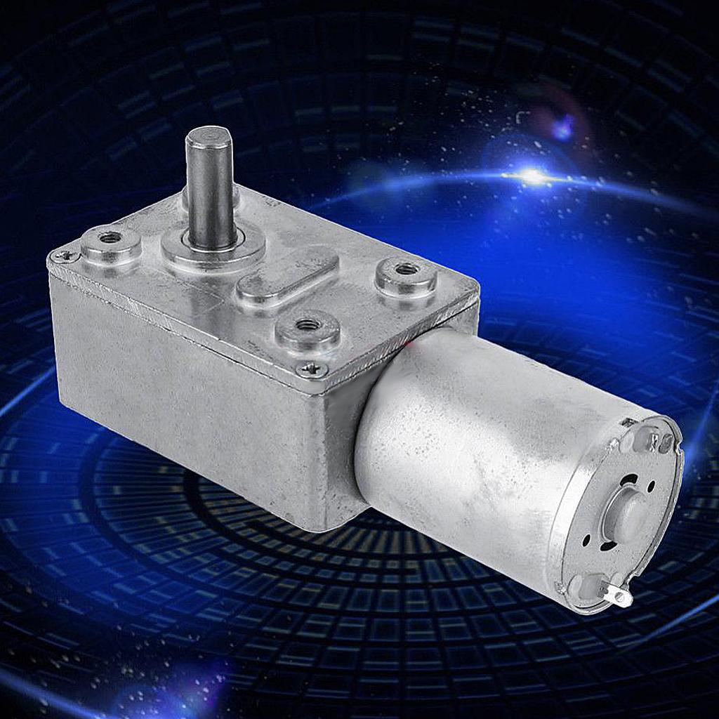 2PCS Micro Worm Gear DC Motor 12V 6RPM +3RPM Reversible High Torque Turbine Reduction Motor