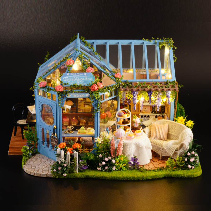 Mô hình nhà búp bê lắp ghép DIY Garden Tea House