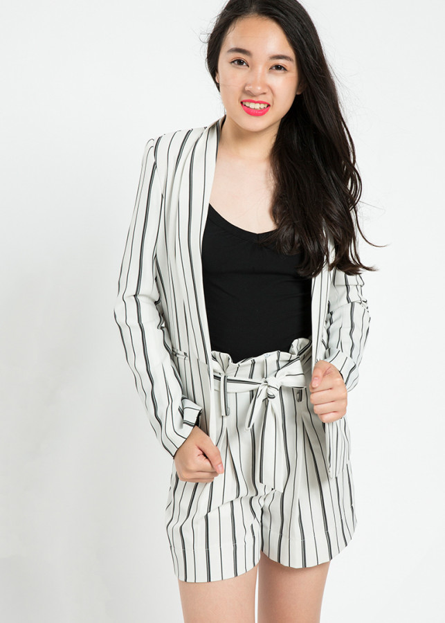 Áo Khoác Blazer Hity TOP086 (Sọc Trắng Kim Cương)