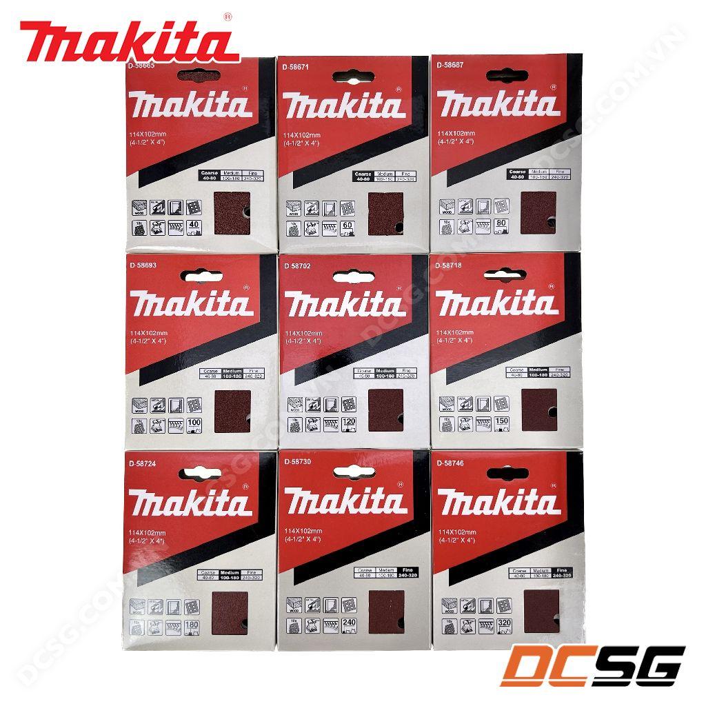 Giấy chà nhám đế lông 114x102mm cho máy DBO480/ DBO482 Makita | DCSG