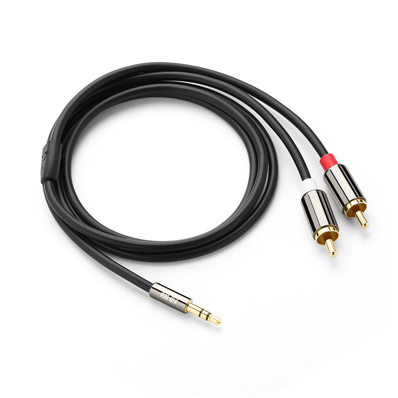 Dây cáp Audio 3,5mm ra 2 đầu RCA (Hoa sen) dài 5M UGREEN AV116 10591 - Hàng chính hãng