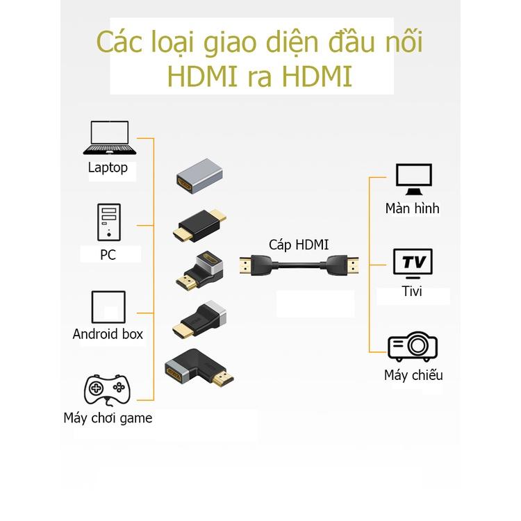 Đầu chuyển HDMI ra HDMI cái góc 90 độ 1080p - Hồ Phạm