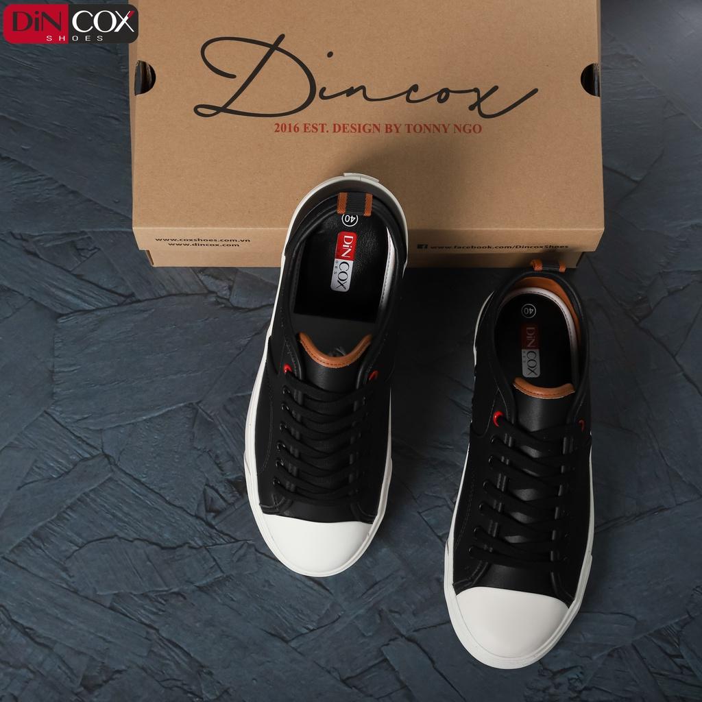 Giày Sneaker Da Nam DINCOX C11 Trẻ Trung, Năng Động Blackshiny