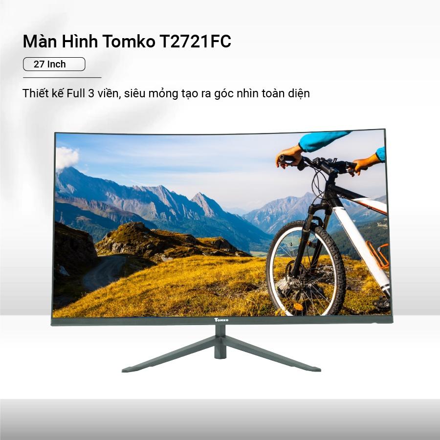 Màn hình máy tính cong Full Viền - 27 inch 75Hz Tomko T2721FC , Mới 100% chính hãng - siêu chất lượng - Hàng Chính Hãng