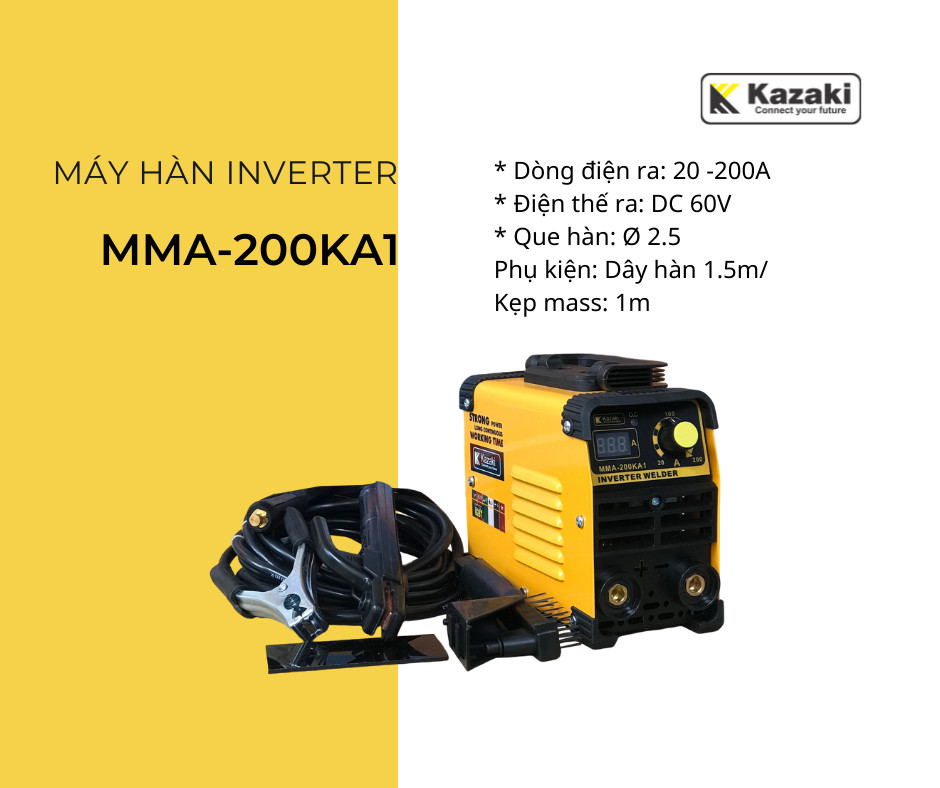 Máy hàn Mini KAZAKI  - 220v dòng 200A - máy hàn mini