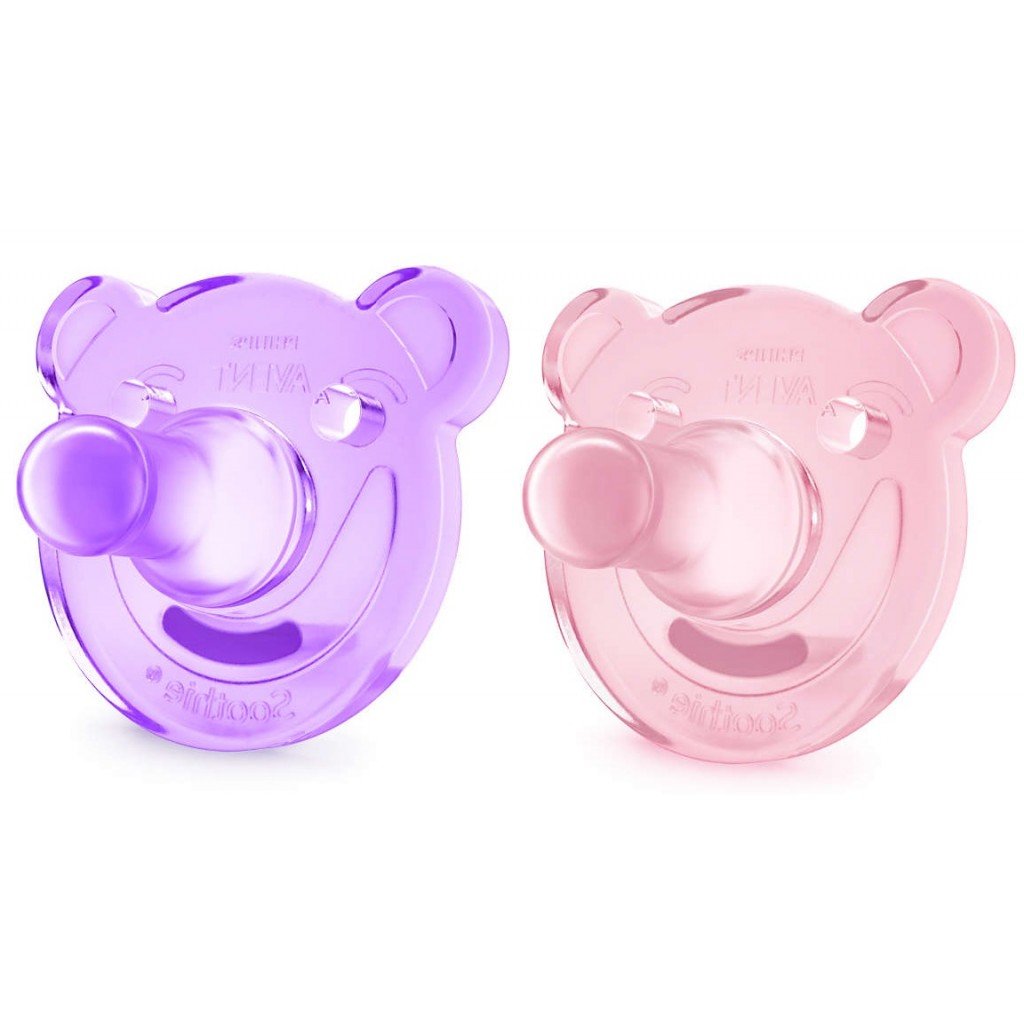 Vỉ 2 núm ty ngậm đúc khối Philips Avent chuẩn y tế SCF194/03 cho bé từ 3-18 tháng