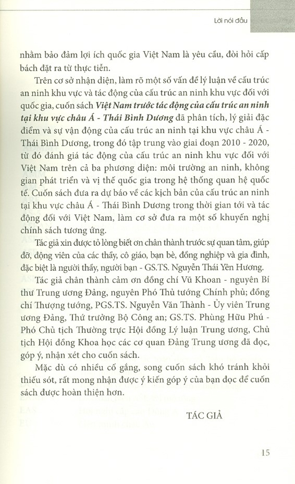 Việt Nam Trước Những Tác Động Của Cấu Trúc An Ninh Tại Khu Vực Châu Á - Thái Bình Dương