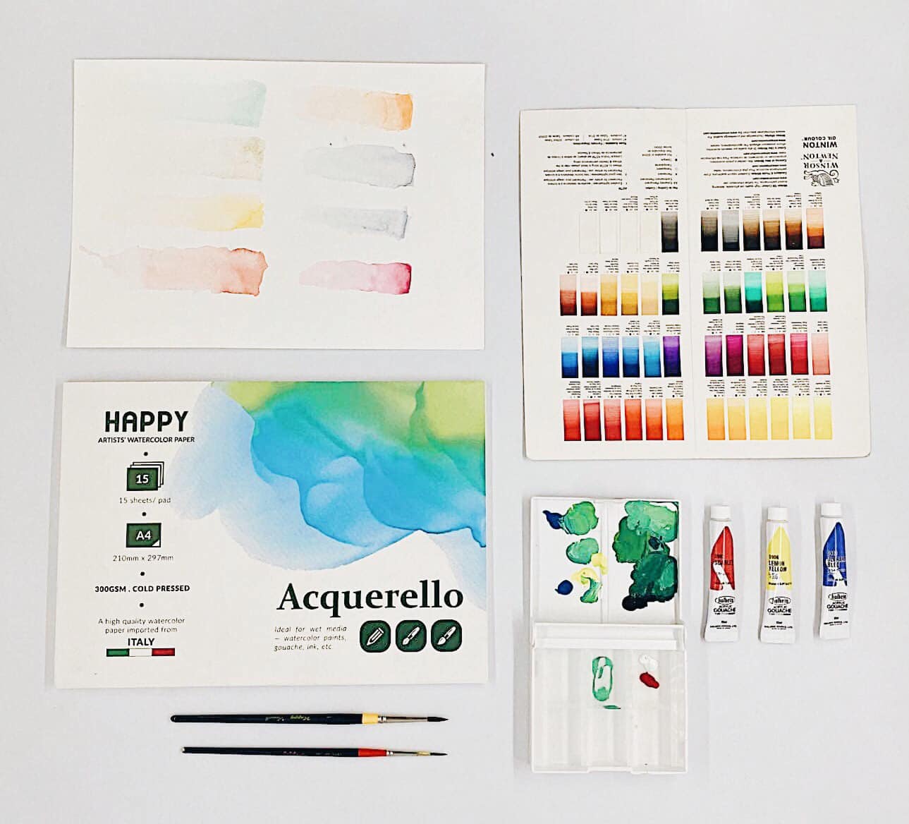 3 tệp giấy vẽ Màu Nước Happy Artists' Watercolor Paper 300gsm