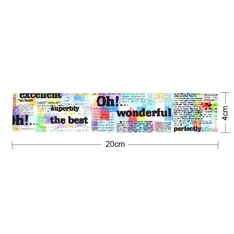 Sticker dán móng tay in chữ phong cách cổ điển
