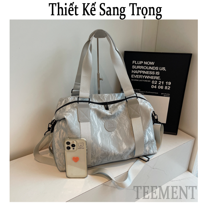 Túi Xách Du Lịch Thời Trang Nam Nữ Cao Cấp Teement Phong Cách Mới, Nhiều Ngăn, Chống Thấm Nước- Hàng Chính Hãng