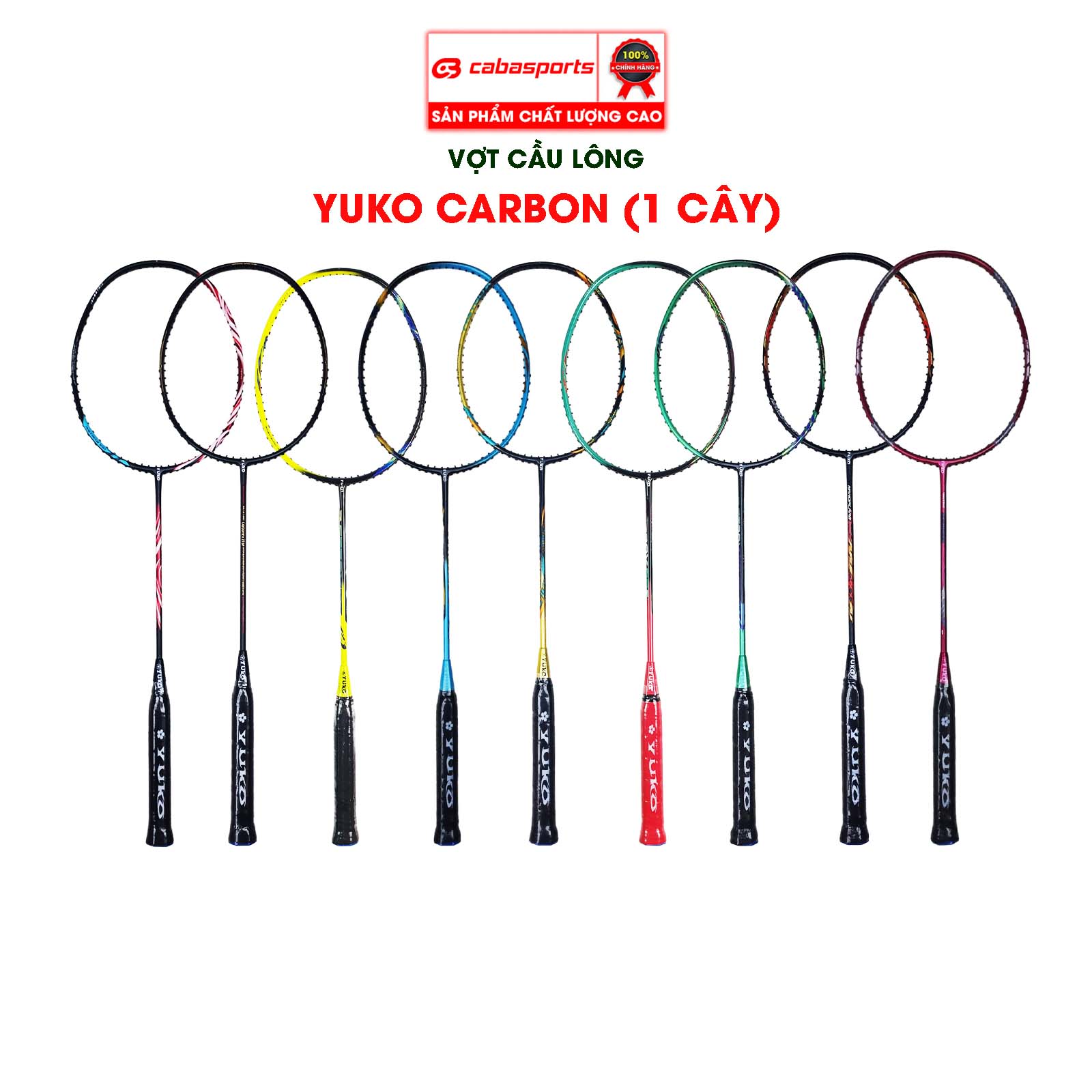 Vợt cầu lông YK Carbon đan lưới sẵn 9-10kg giá rẻ chính hãng chất lượng (1cây) - MÀU NGẪU NHIÊN