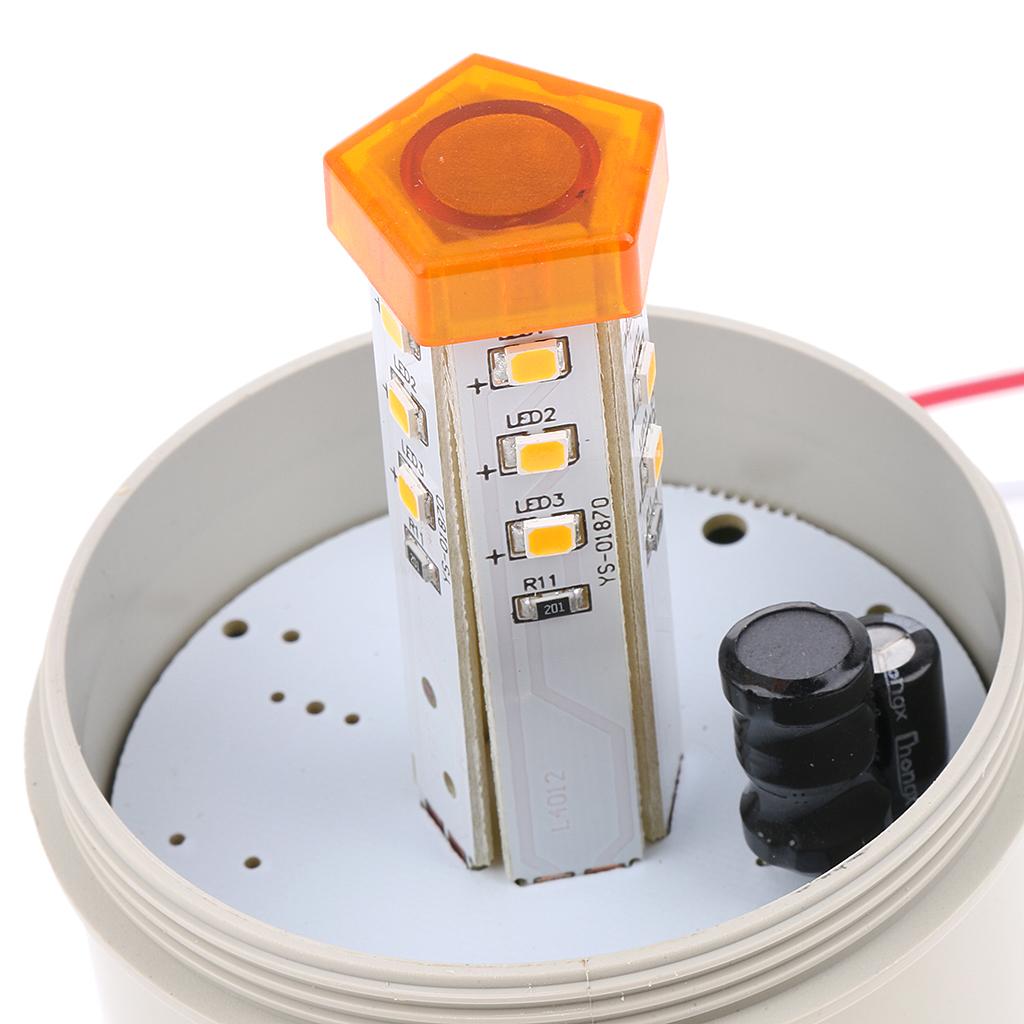 AC220V Emergency Warning Strobe LED Beacon Light with Alarm Sound / Amber
