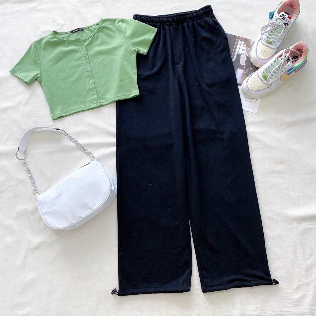 Áo croptop body SIB Clothing tay ngắn sexy có nút cài SIB010