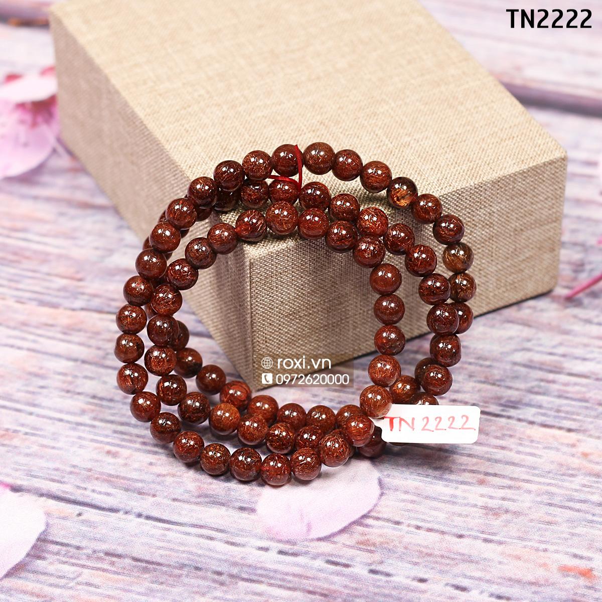 Vòng tay phong thủy chuỗi Thạch Anh tóc nâu 7ly - TN2222