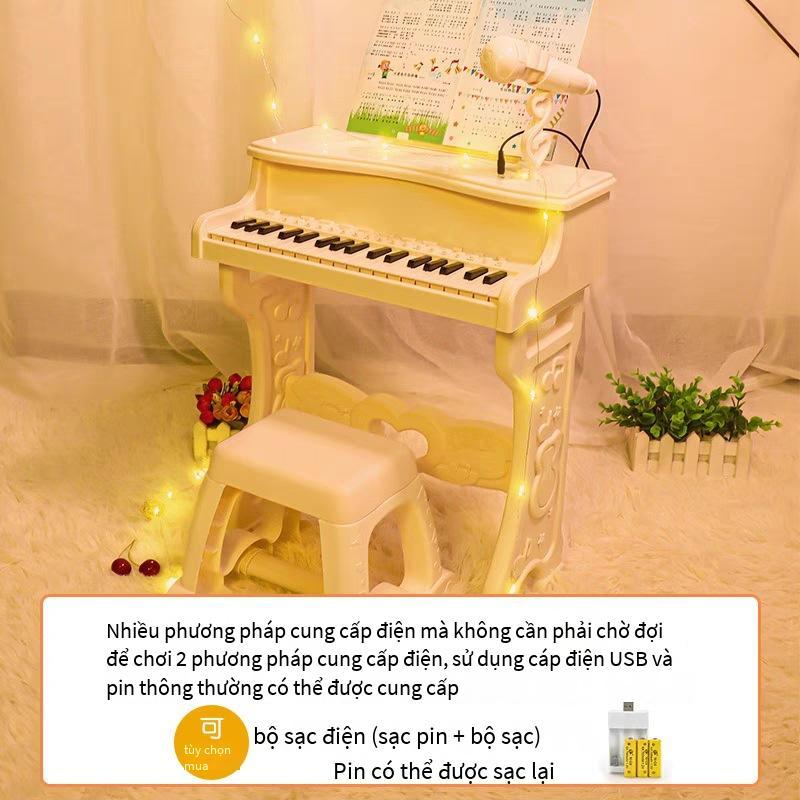 Phong cách mới nhất dành cho trẻ em đàn organ điện tử đa chức năng câu đố giáo dục sớm đàn piano hát với micrô mini phong cách mới dành cho trẻ em có thể chơi được